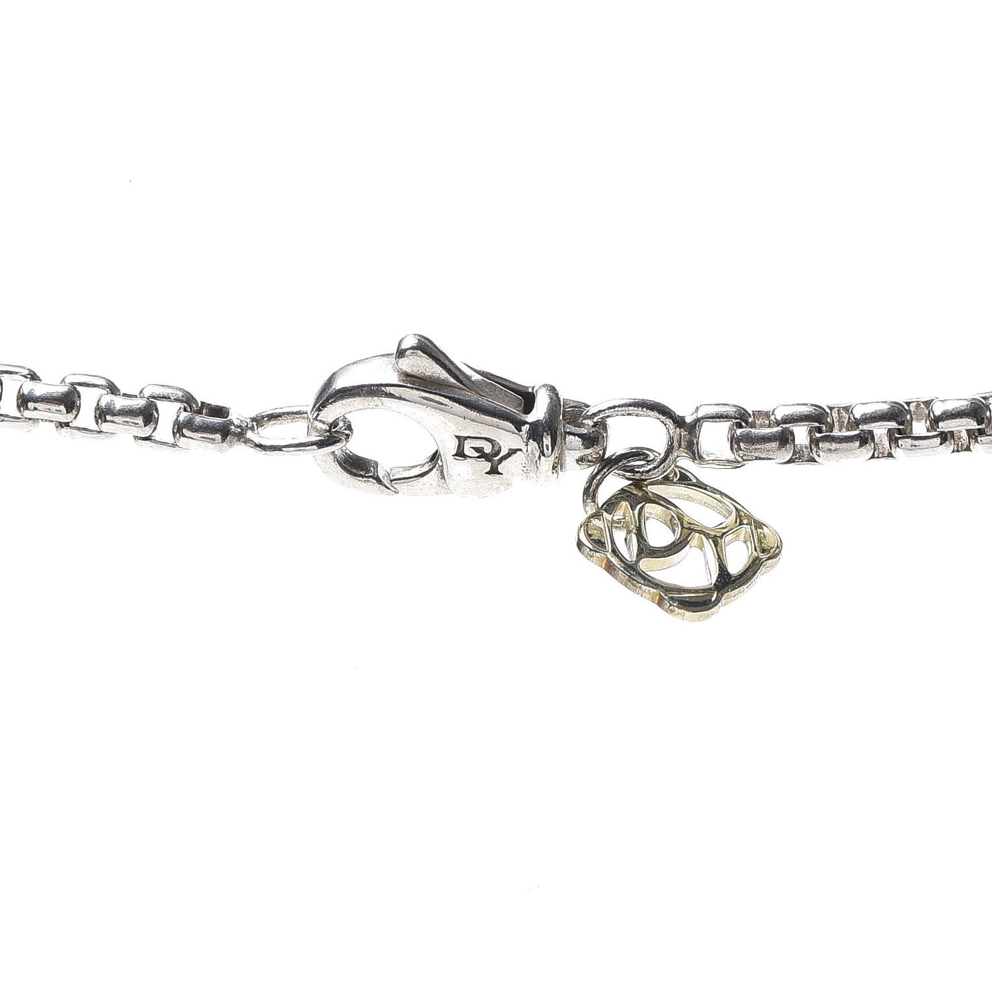 Sterling Silver 14K Yellow Gold Diamond 11mm Albion Pendant Necklace
