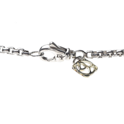 David Yurman Sterling Silver 14K Yellow Gold Diamond 11mm Albion Pendant Necklace 4 of 4