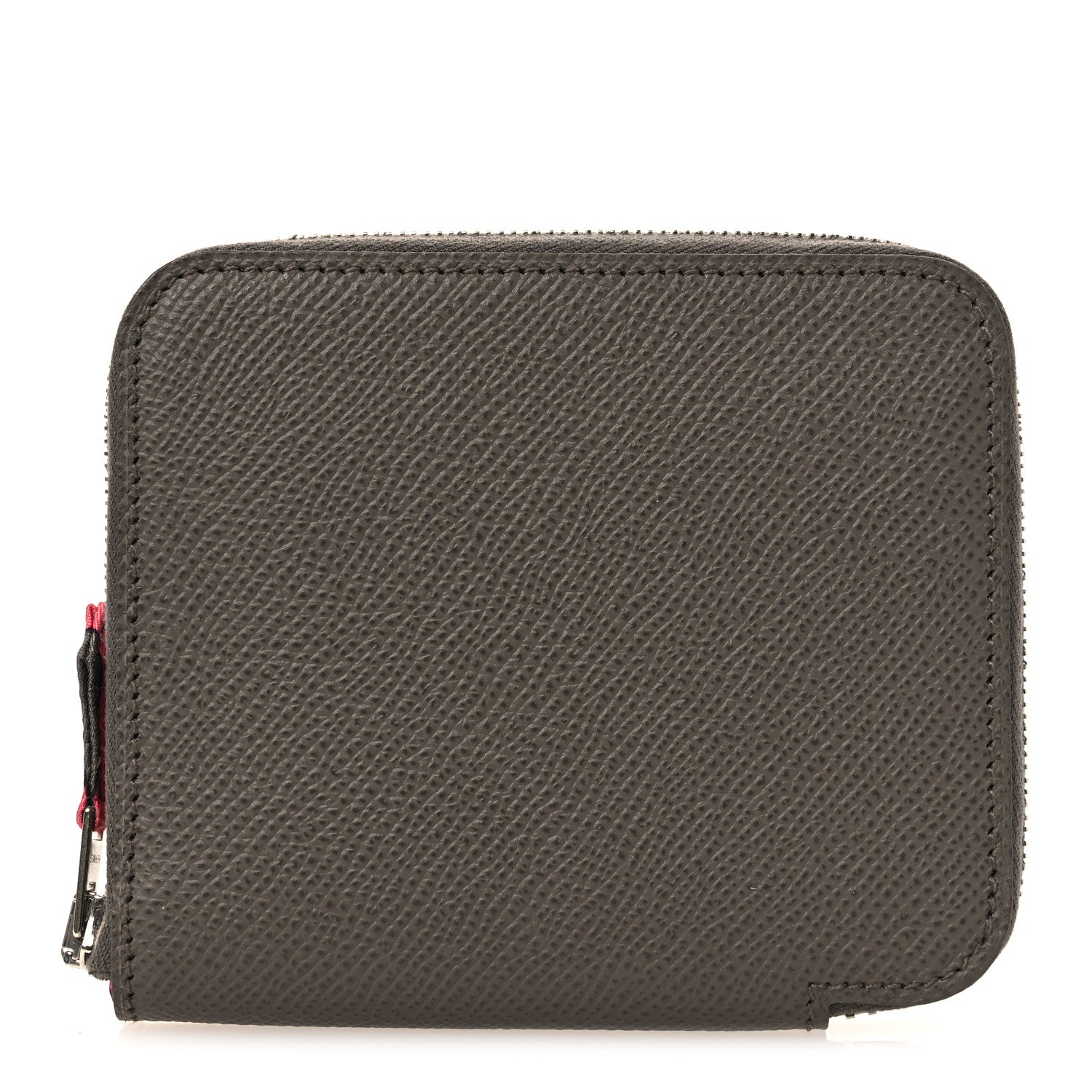 Hermes Epsom Silk'in Compact Wallet Etain 1 of 8