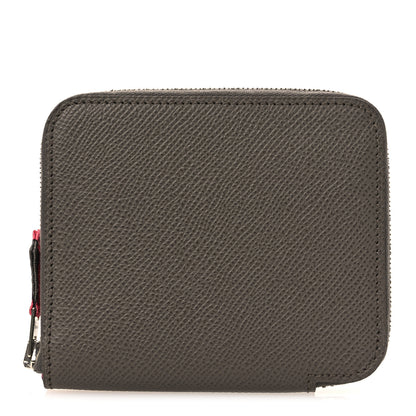 Hermes Epsom Silk'in Compact Wallet Etain 1 of 8