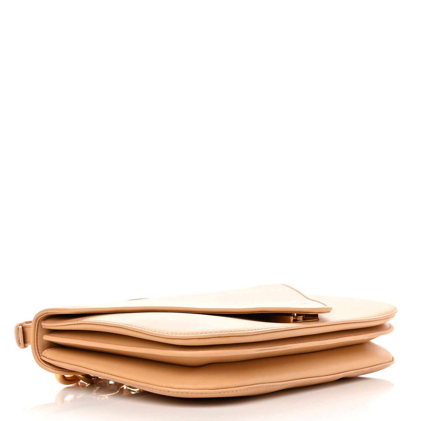 Calfskin Mount Envelope Bag Almond
