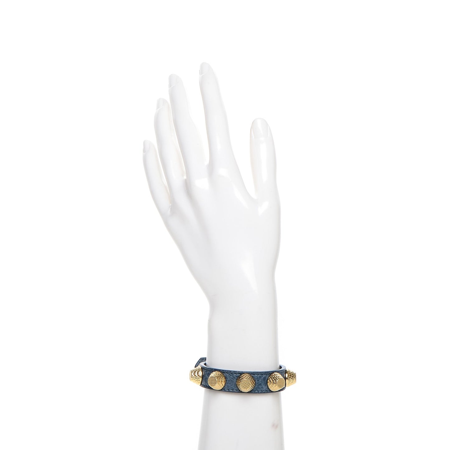 Agneau Giant 12 Gold Hardware Stud Bracelet S Bleu