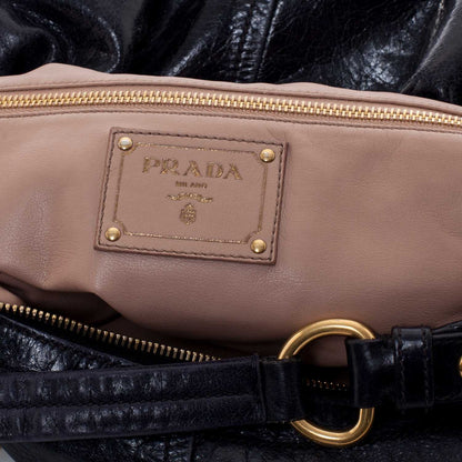 Prada Vitello Shine Hobo Nero Black 11 of 12
