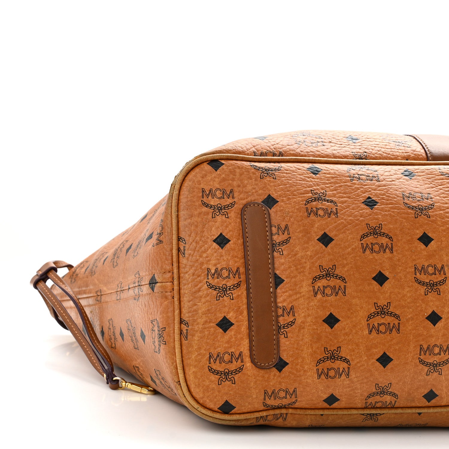 MCM Visetos Large Liz Reversible Shopper Tote Cognac 11 of 26