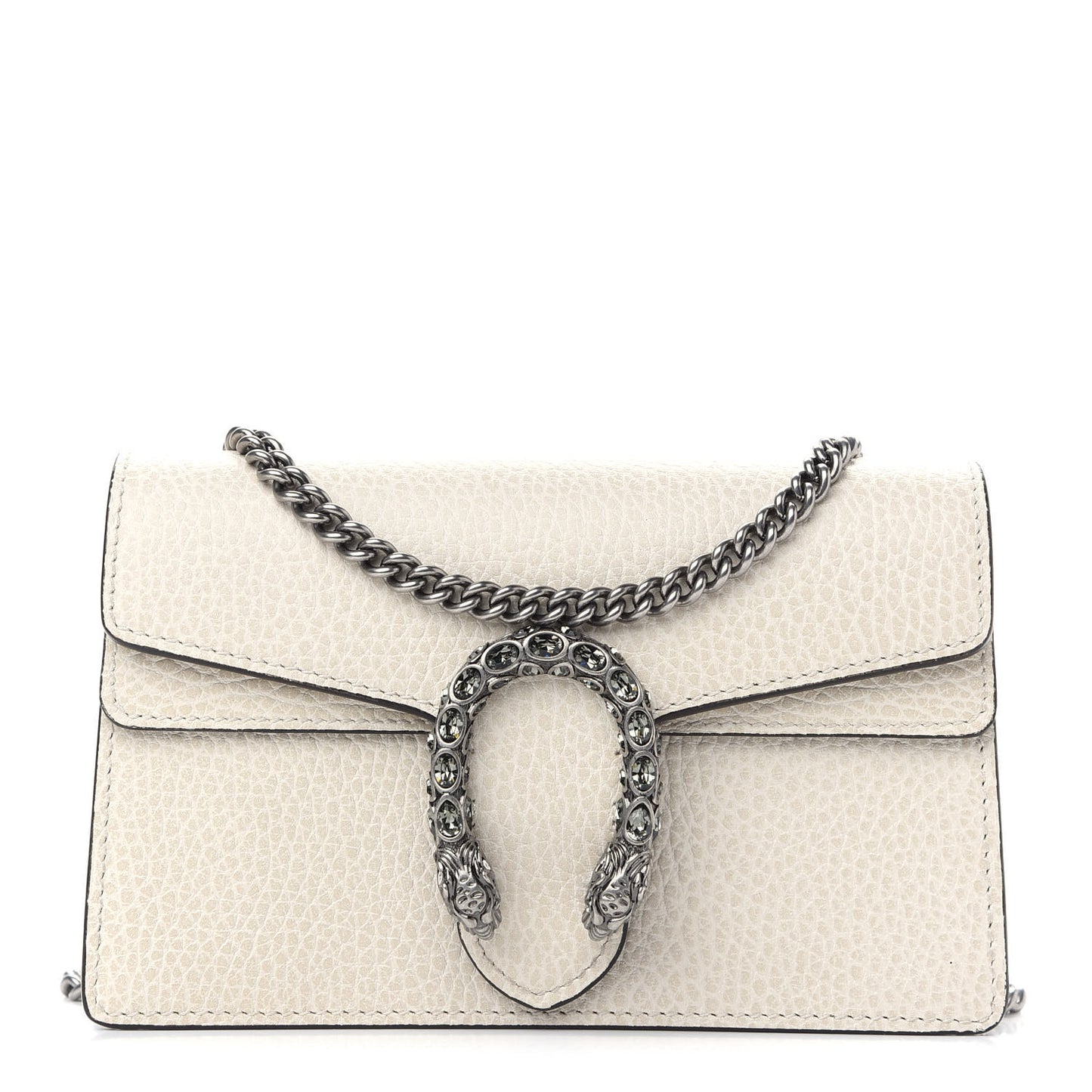 Dollar Calfskin Crystal Super Mini Dionysus Shoulder Bag Mystic White Black Diamond