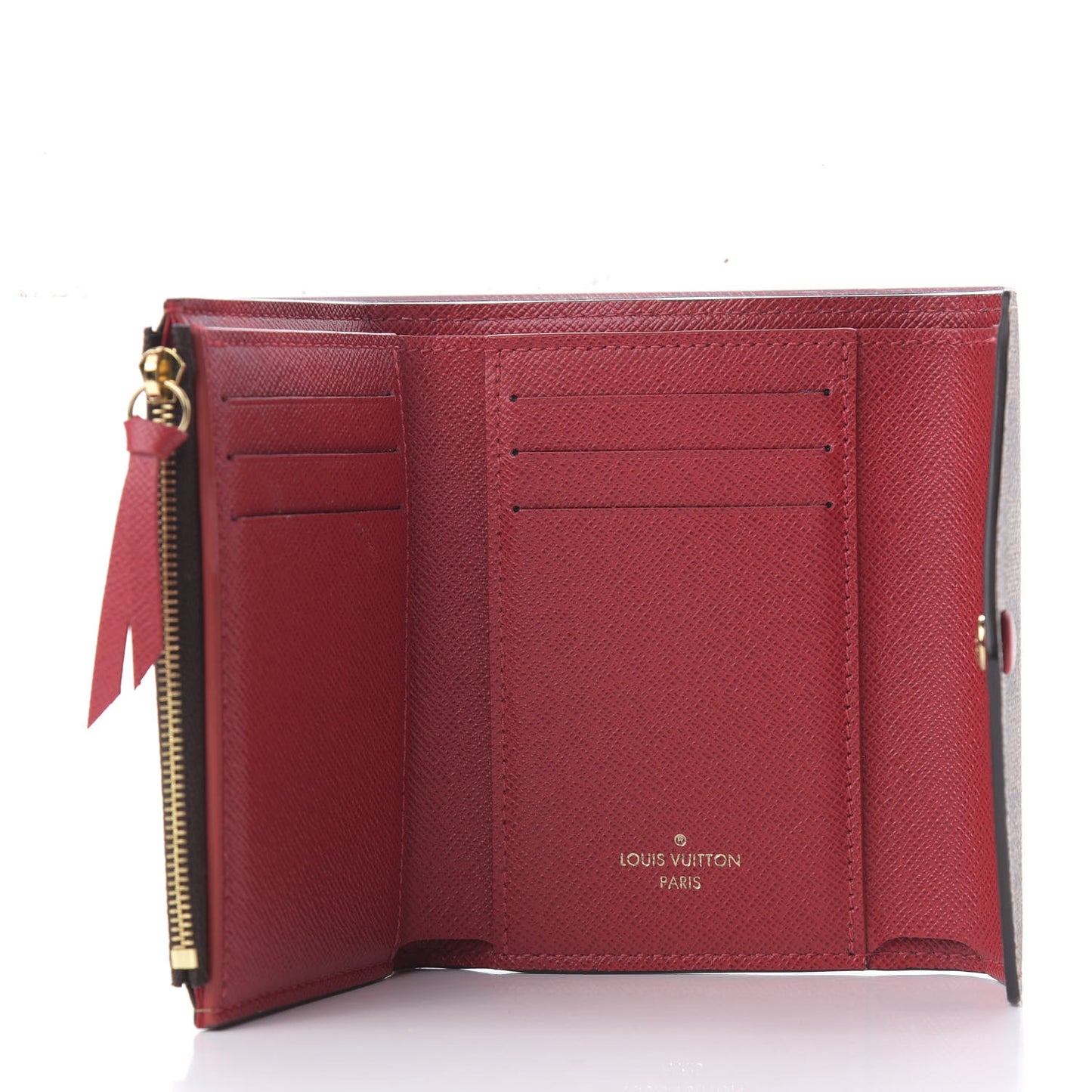 Damier Ebene Victorine Wallet Red