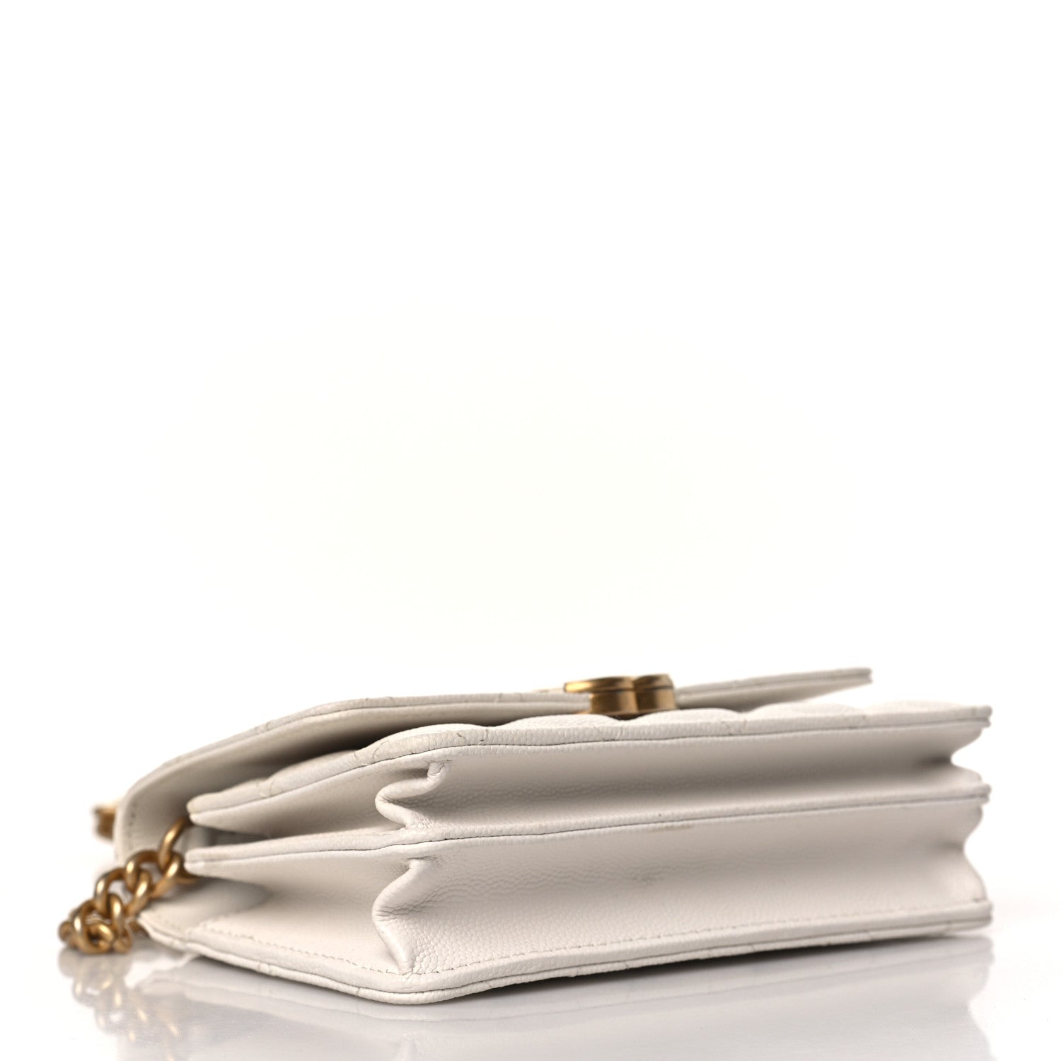 Chanel Caviar Quilted Mini Bracelet On Chain Wallet On Chain WOC White 4 of 12