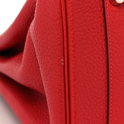 Hermes Taurillon Clemence Birkin 35 Rouge Casaque 16 of 17