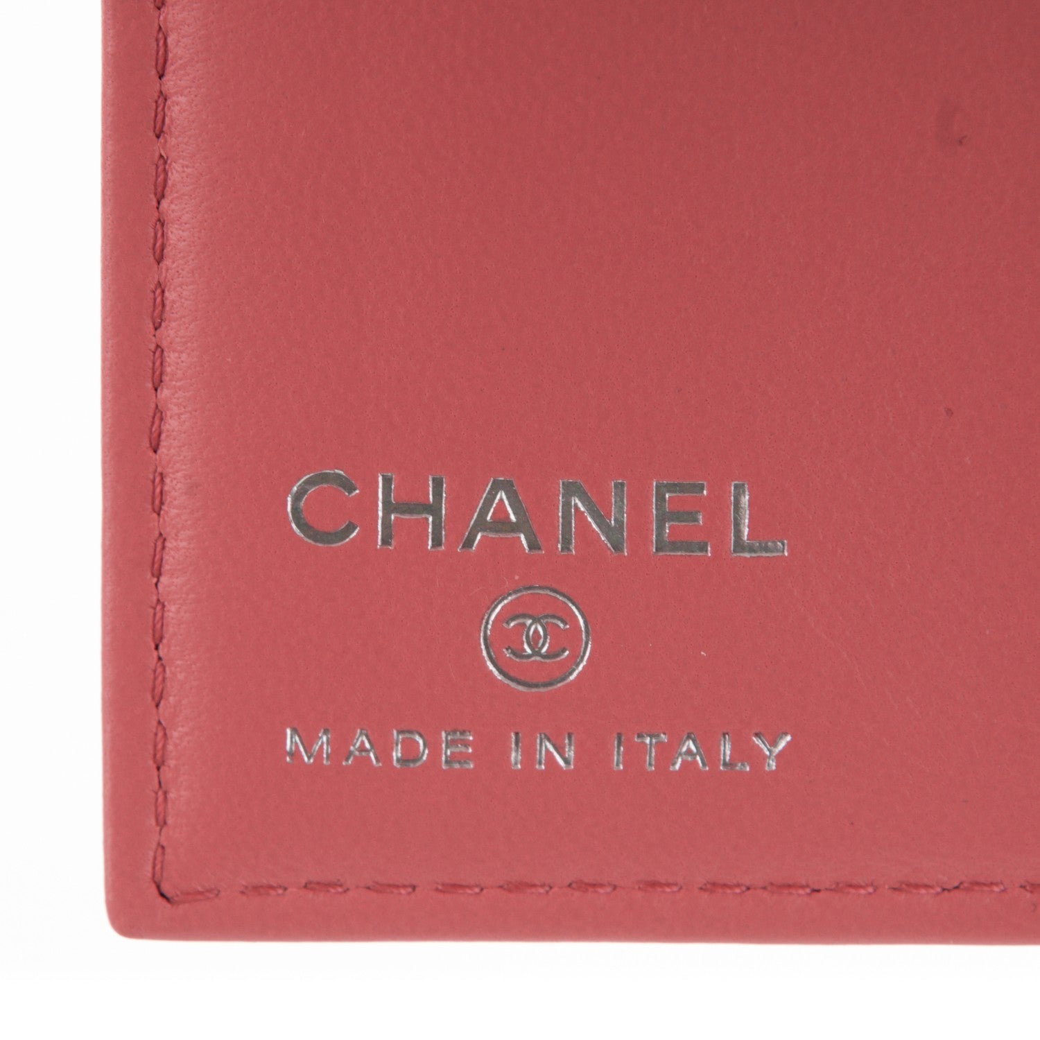 Chanel Lambskin Quilted Card Holder Wallet Pink 6 of 7