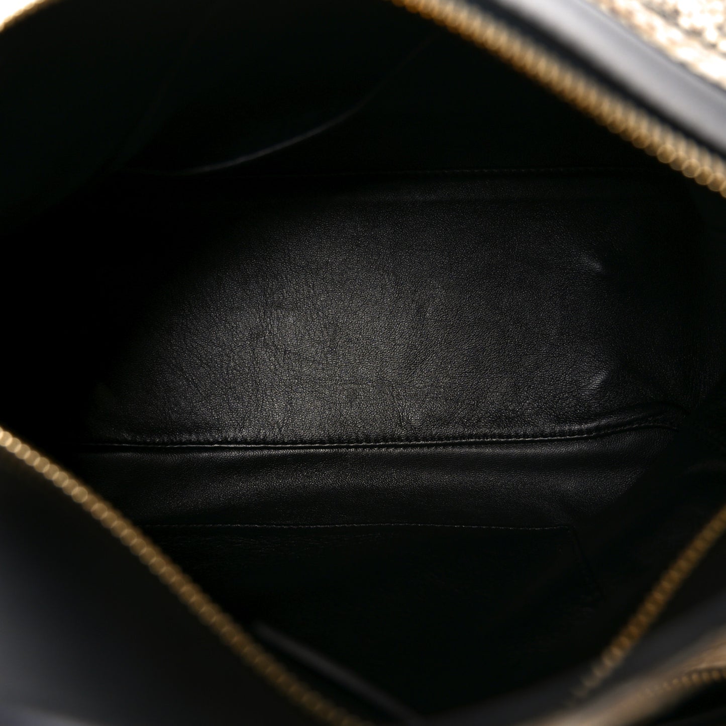 Snakeskin Medium Puzzle Bag Black