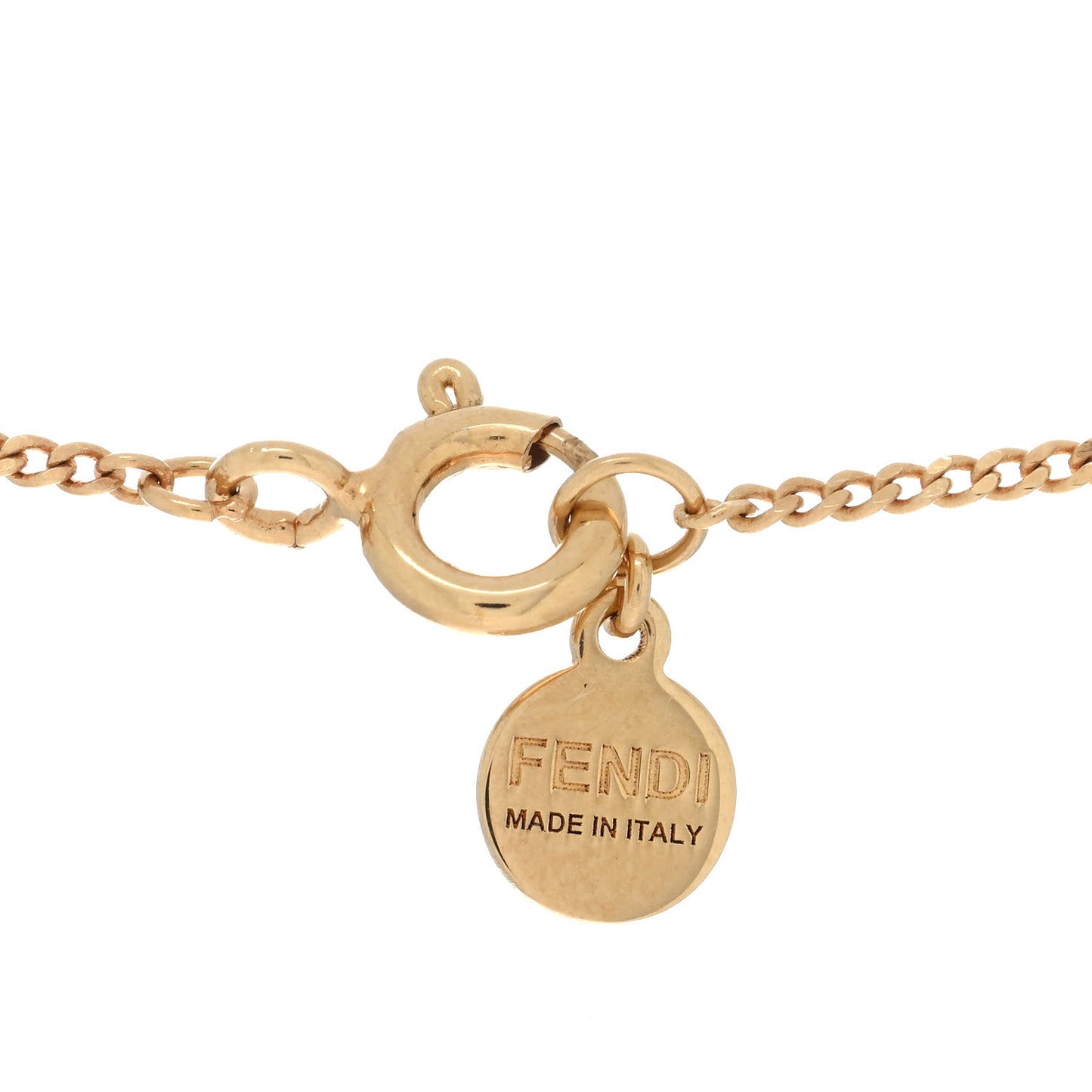 Metal Karligraphy Necklace Gold