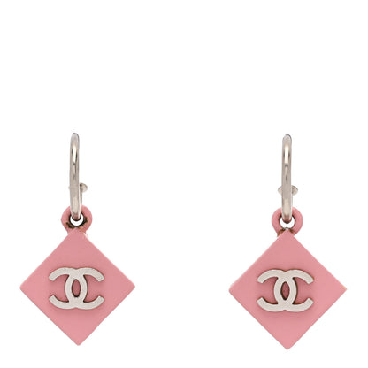 Chanel Acrylic CC Drop Earrings Pink 1 of 6