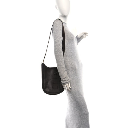 Hermes Taurillon Clemence Evelyne II PM Chocolate 2 of 9