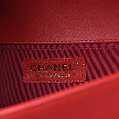 Chanel Lambskin Quilted Medium Boy Flap Red 6 of 13