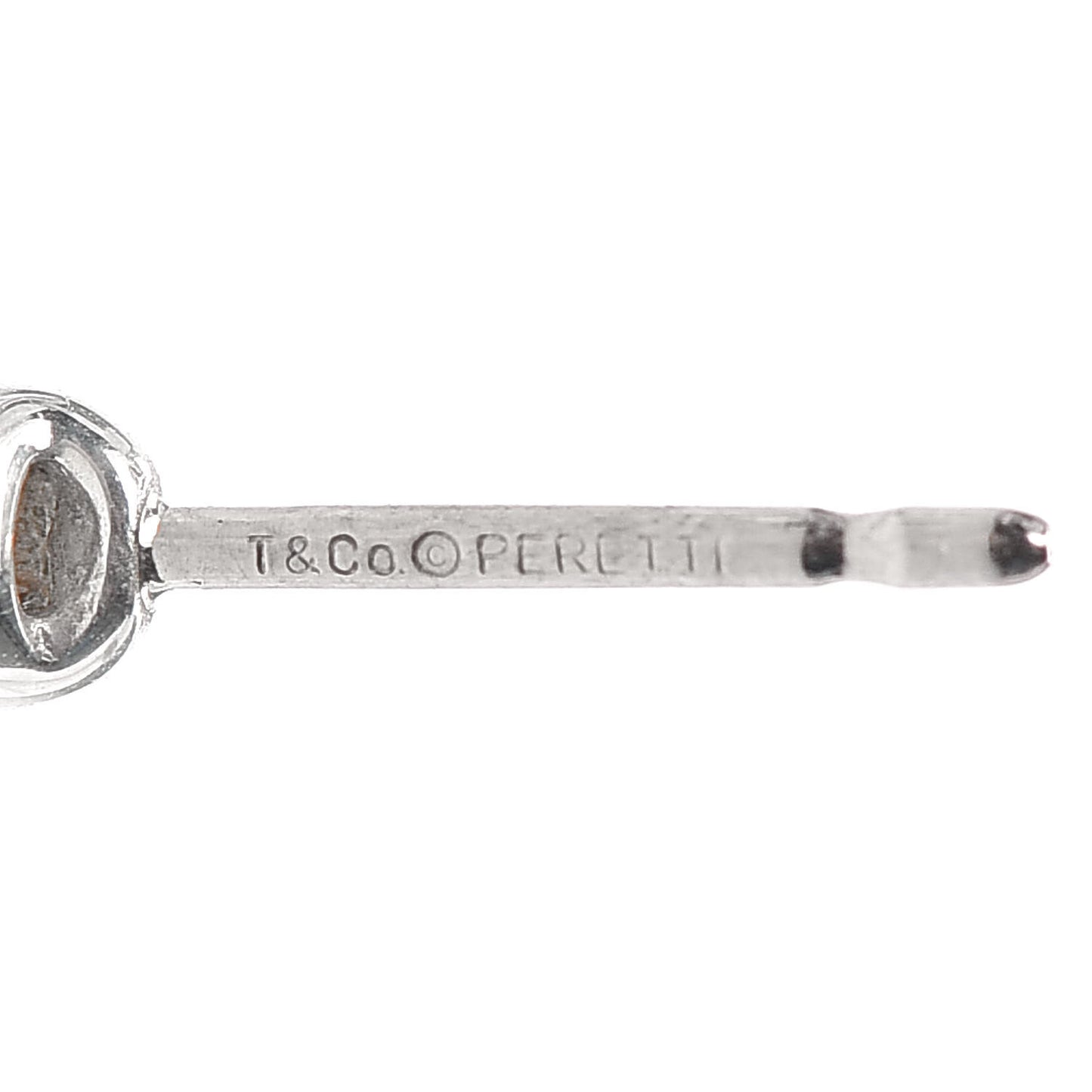 Sterling Silver Diamond .10ctw Elsa Peretti Diamonds By The Yard Earrings