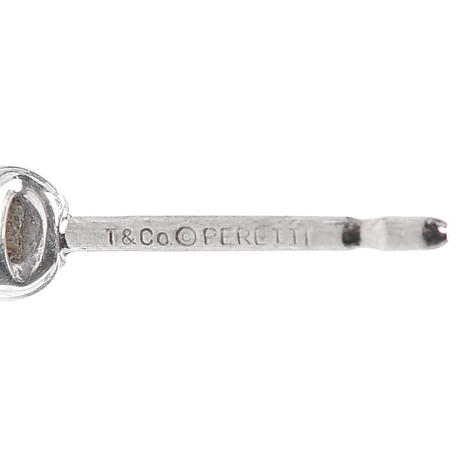 Tiffany Sterling Silver Diamond .10ctw Elsa Peretti Diamonds By The Yard Earrings 4 of 5