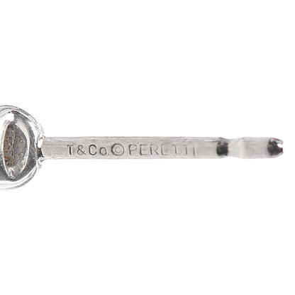 Tiffany Sterling Silver Diamond .10ctw Elsa Peretti Diamonds By The Yard Earrings 4 of 5