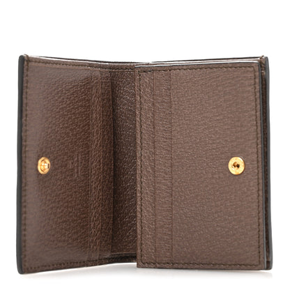 Gucci GG Supreme Monogram Web Ophidia Card Case Beige New Acero 5 of 9