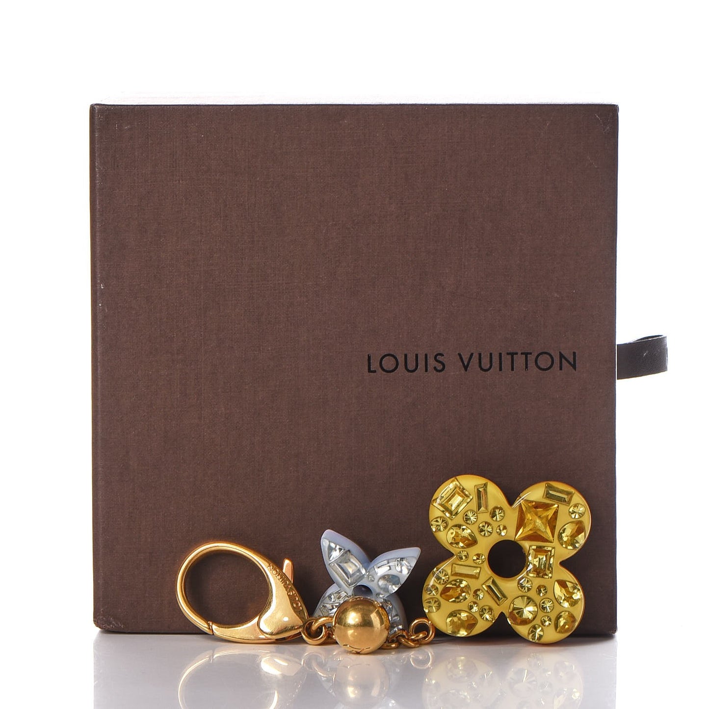 Resin Strass Glam Flower Bag Charm Multicolor