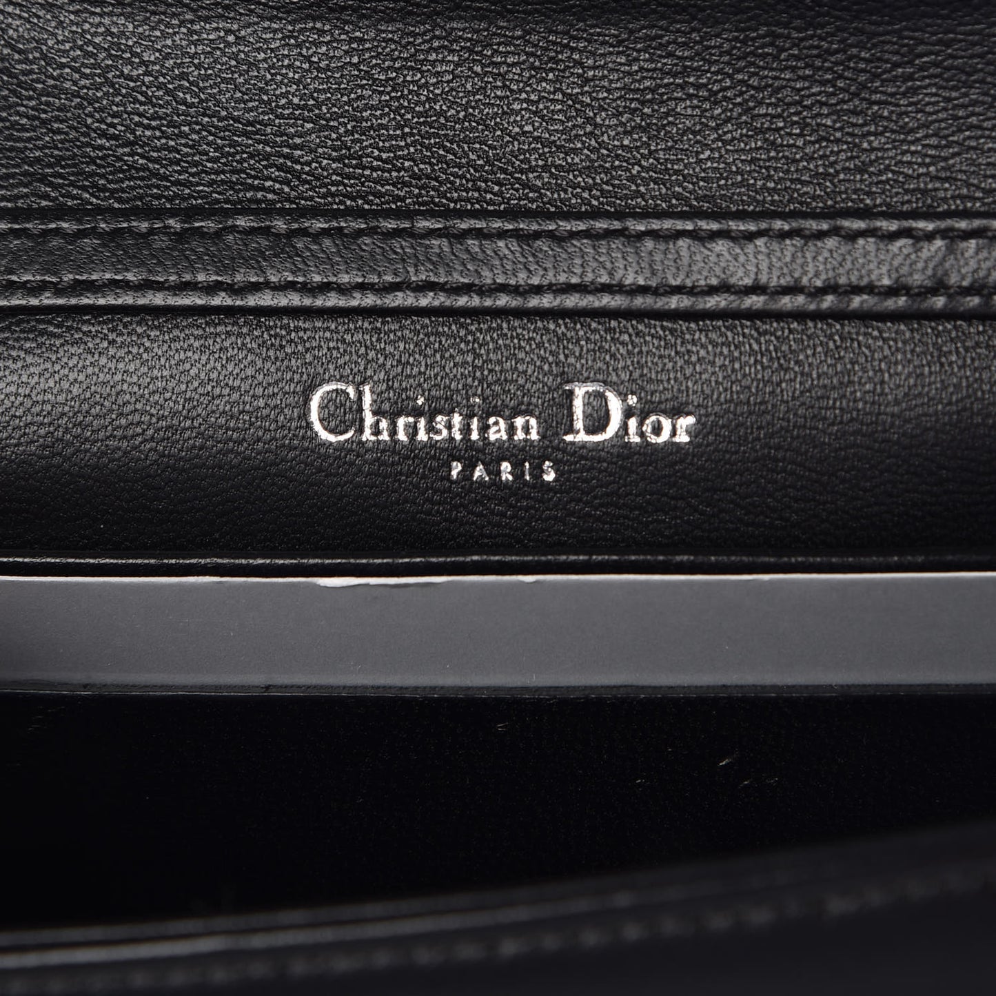 Lambskin Baby Diorama Flap Bag Black