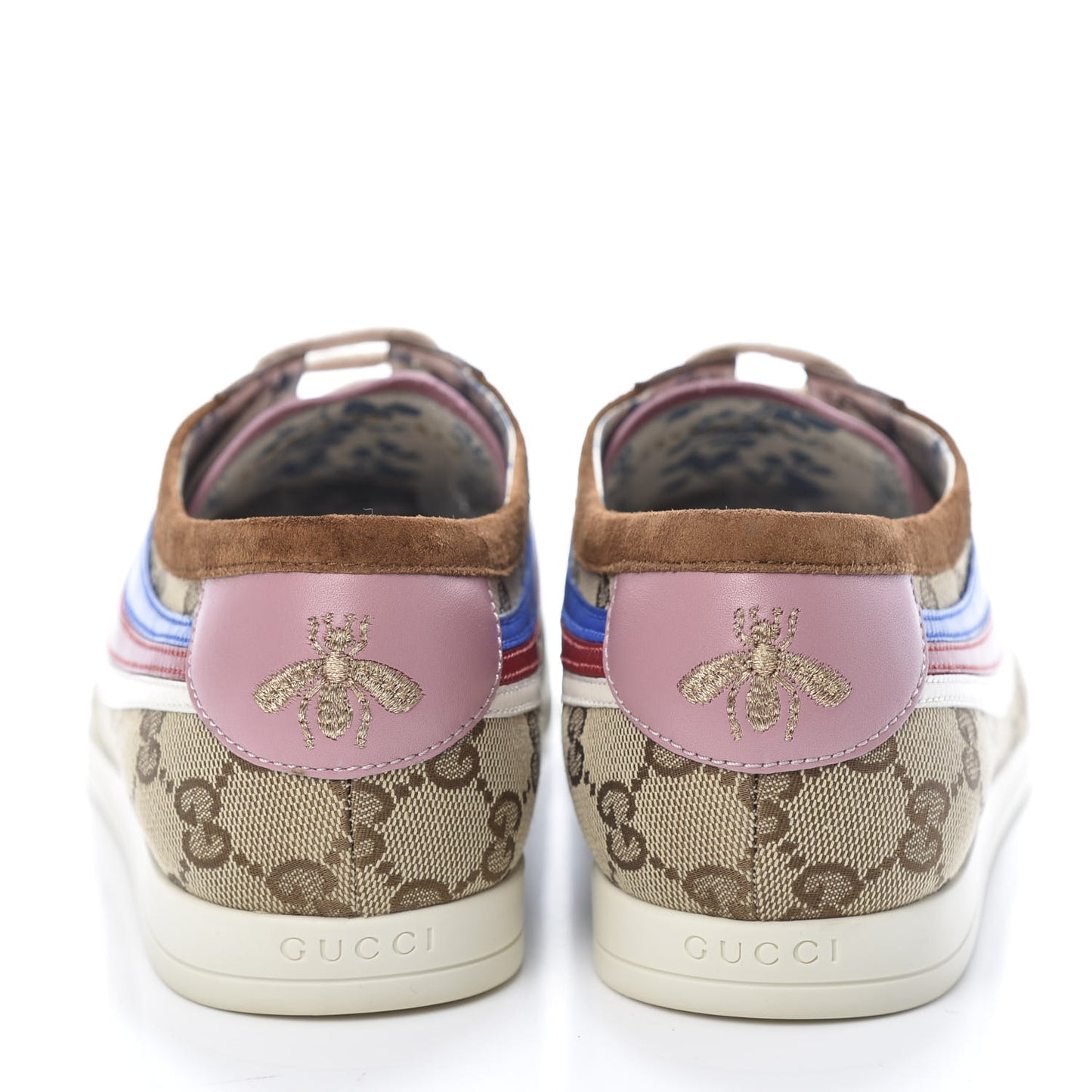 Suede Monogram Web Womens Falacer Sneakers 42 Nocciola Beige Mystic White Hibiscus Red