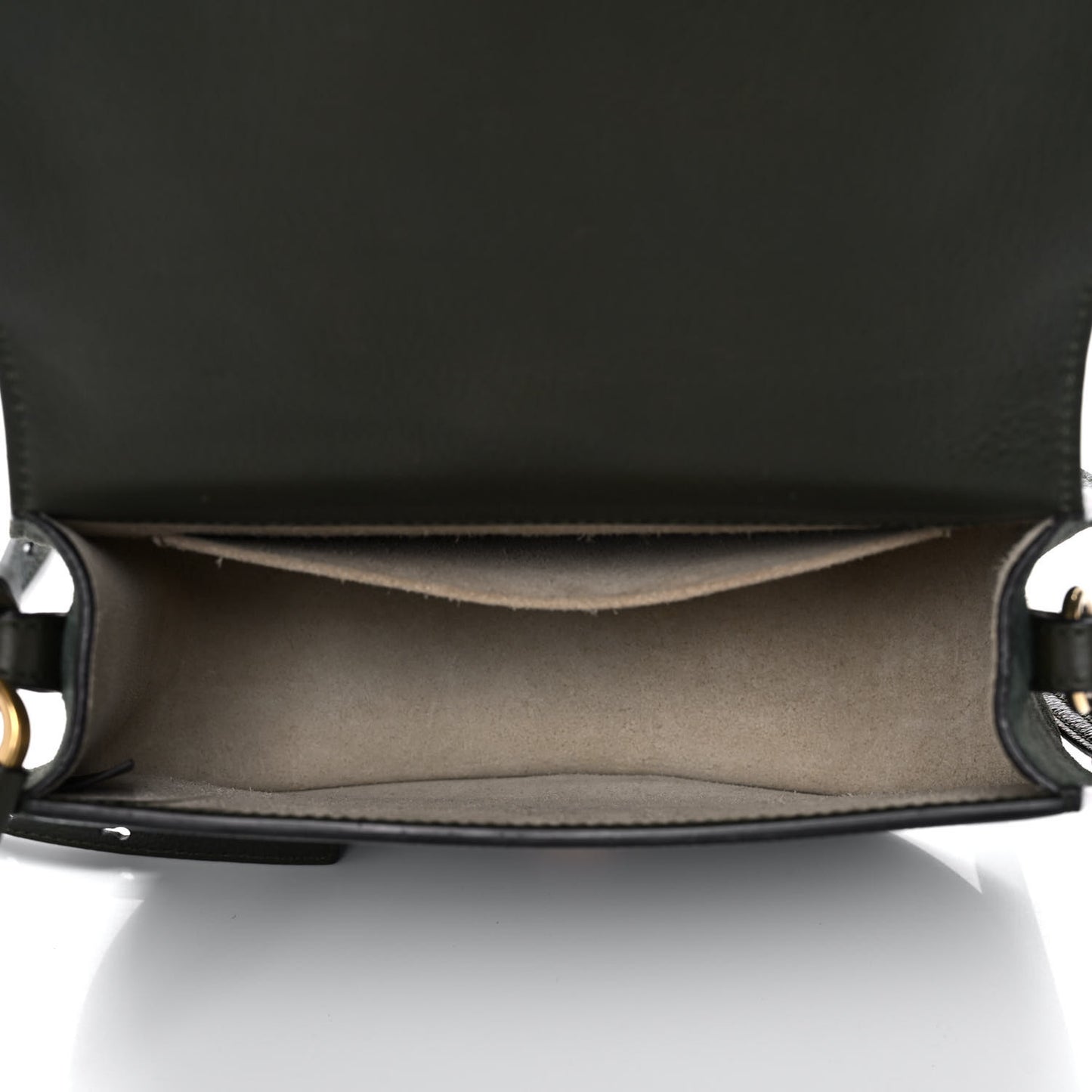 Calfskin Suede Medium Nile Bracelet Bag Black