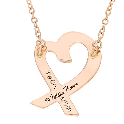 Tiffany 18K Rose Gold Small Paloma Picasso Loving Heart Pendant Necklace 4 of 4