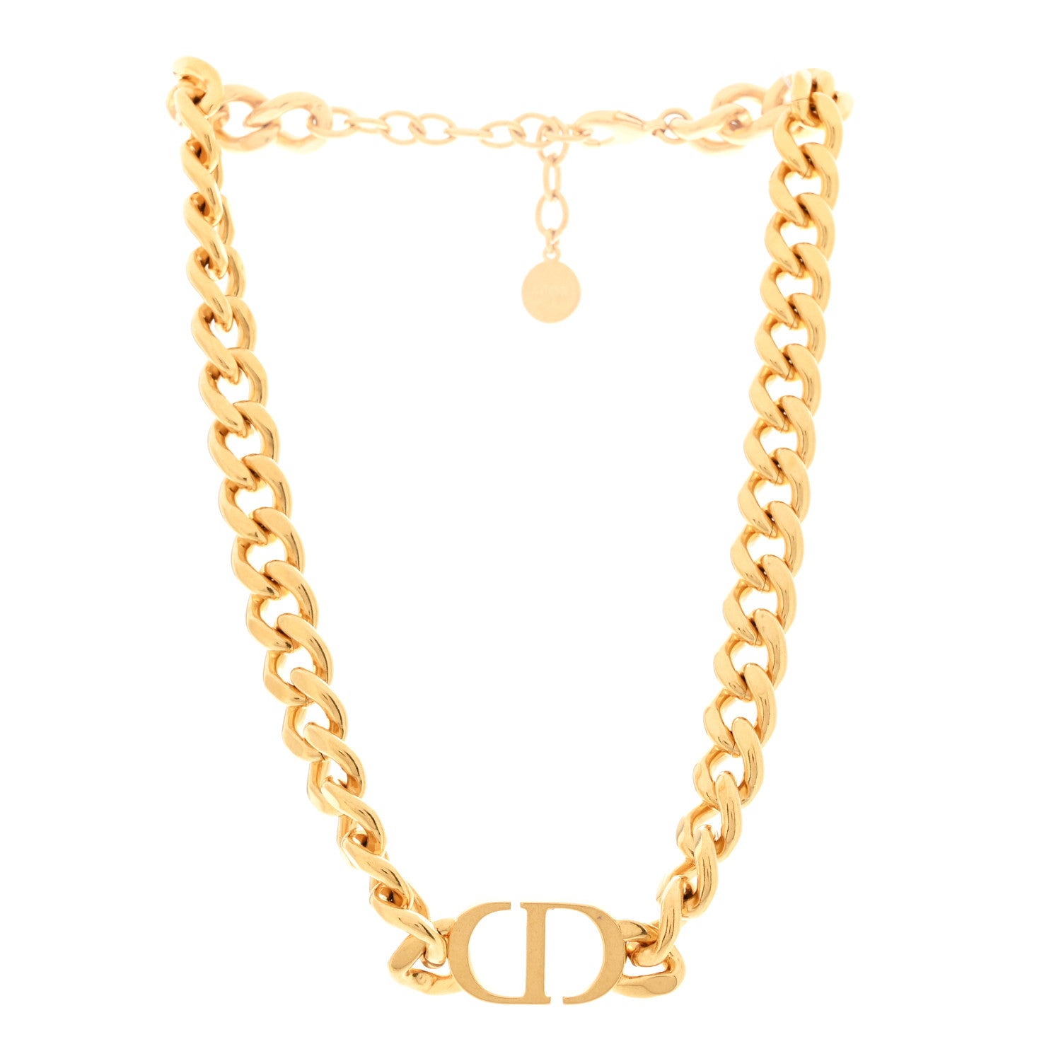 Christian Dior Metal 30 Montaigne Necklace Gold 1802151 – FASHIONPHILE