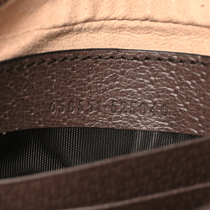 Gucci GG Supreme Monogram Textured Calfskin Web Mini Ophidia Half Moon Hobo Beige Ebony New Acero 7 of 9