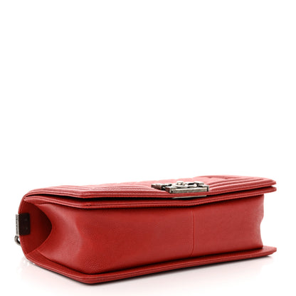 Chanel Caviar Quilted Medium Boy Flap Red 4 of 11