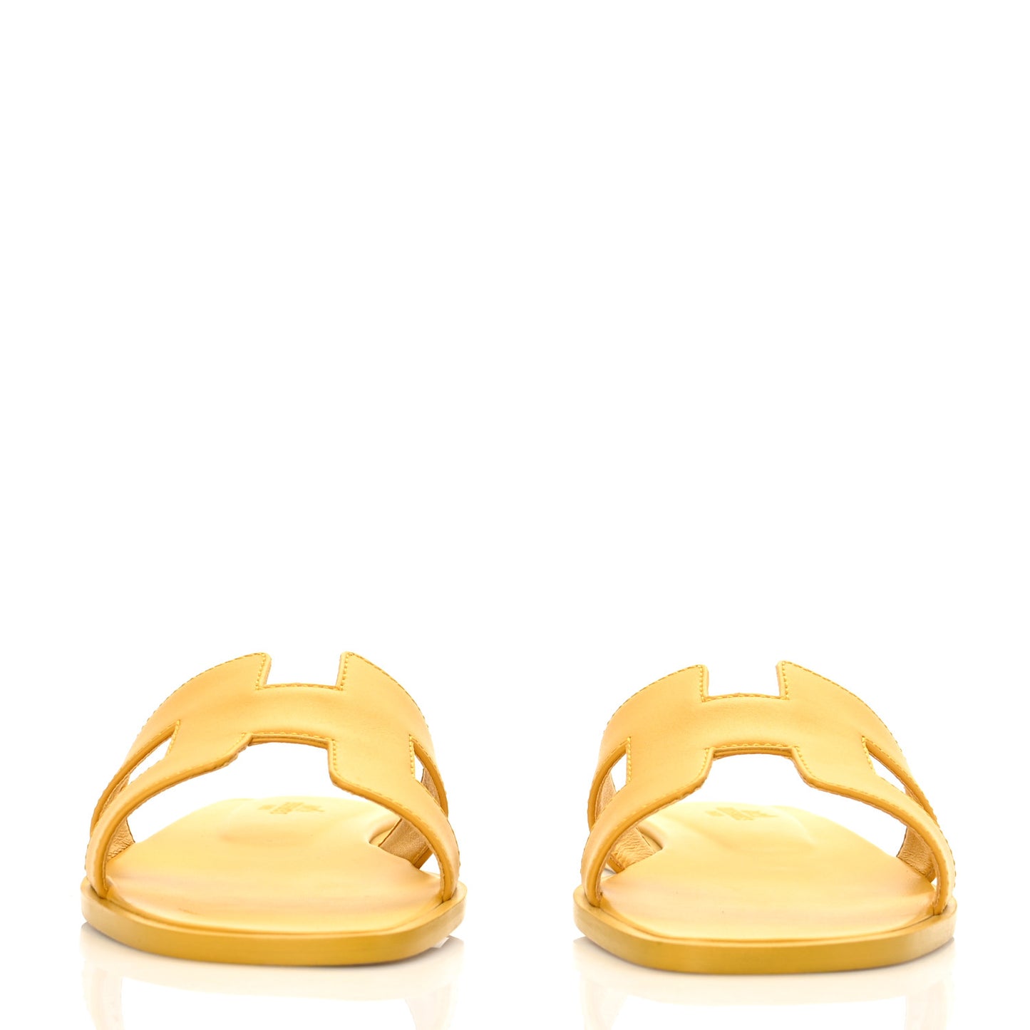 Box Calfskin Oran Sandals 36.5 Jaune Citron