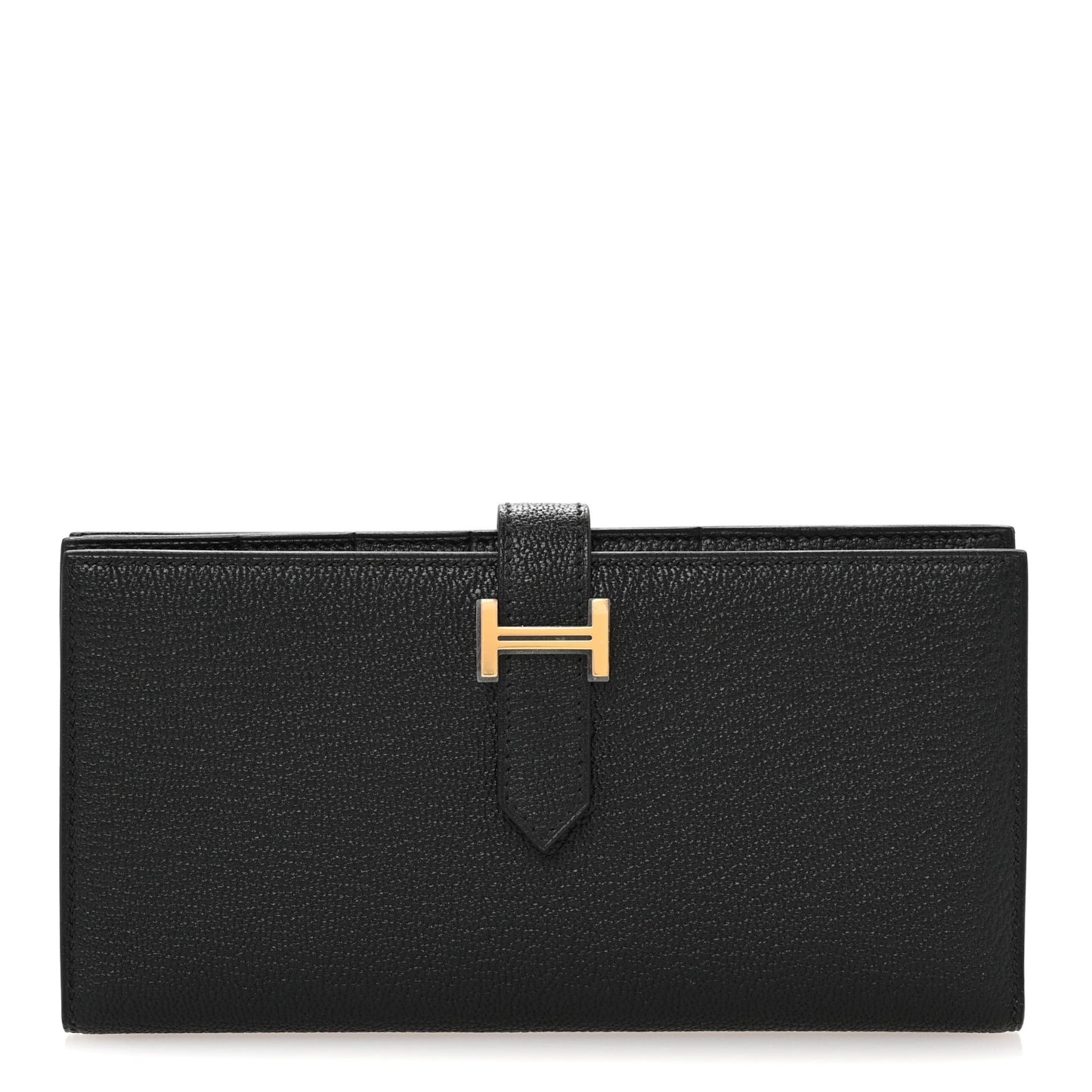 Chevre Mysore Bearn Gusset Wallet Black