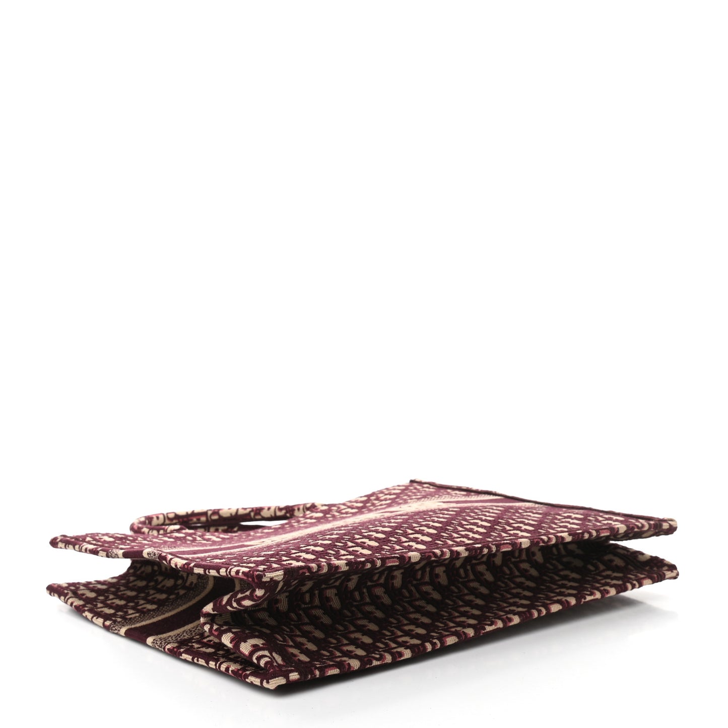 Oblique Large Book Tote Burgundy Multicolor