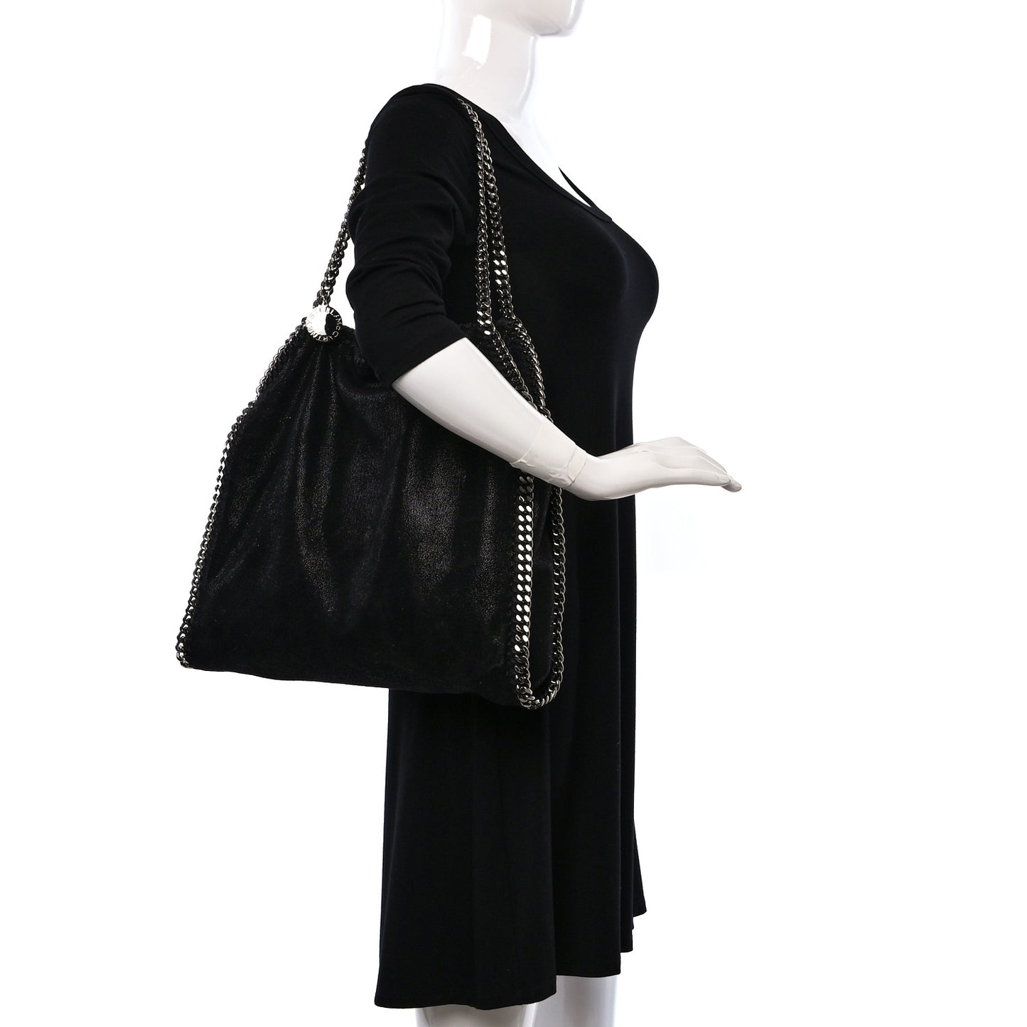 Shaggy Deer Small Falabella Tote Black