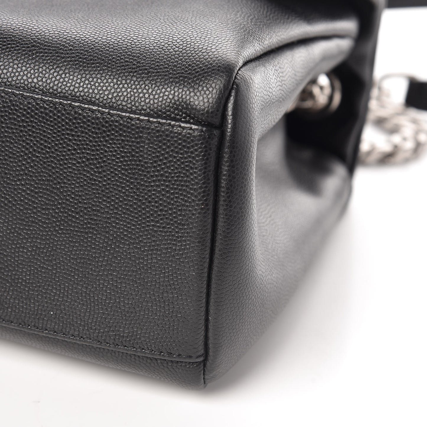 Grain De Poudre Medium West Hollywood Monogram Fold-Over Black