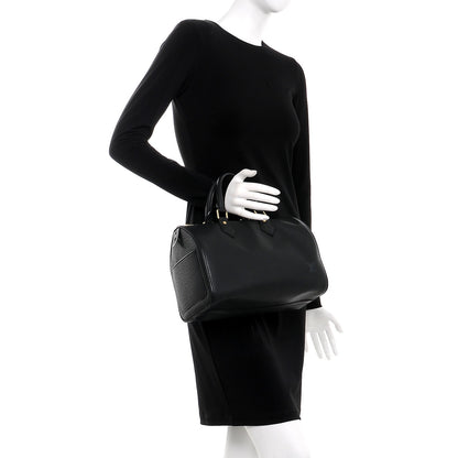 Louis Vuitton Epi Speedy 25 Black 2 of 9