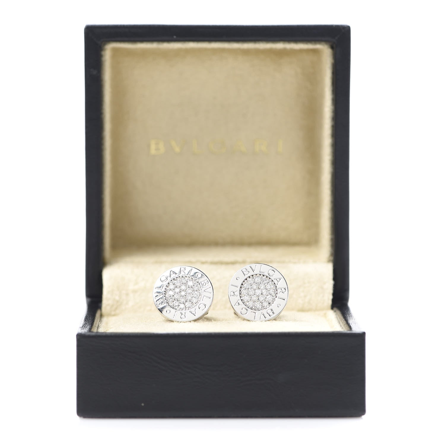 Bulgari 18K White Gold Diamond BVLGARI BVLGARI Stud Earrings 6 of 6