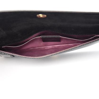 Gucci Patent Glitter Clutch Black 5 of 9