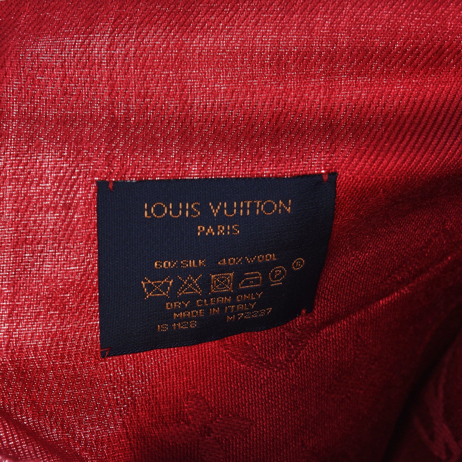 Louis Vuitton Silk Wool Monogram Shawl Pomme D'Amour 4 of 7
