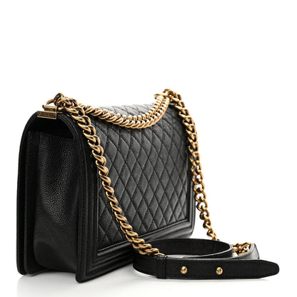 Chanel Caviar Quilted New Medium Boy Flap Black 2 of 13