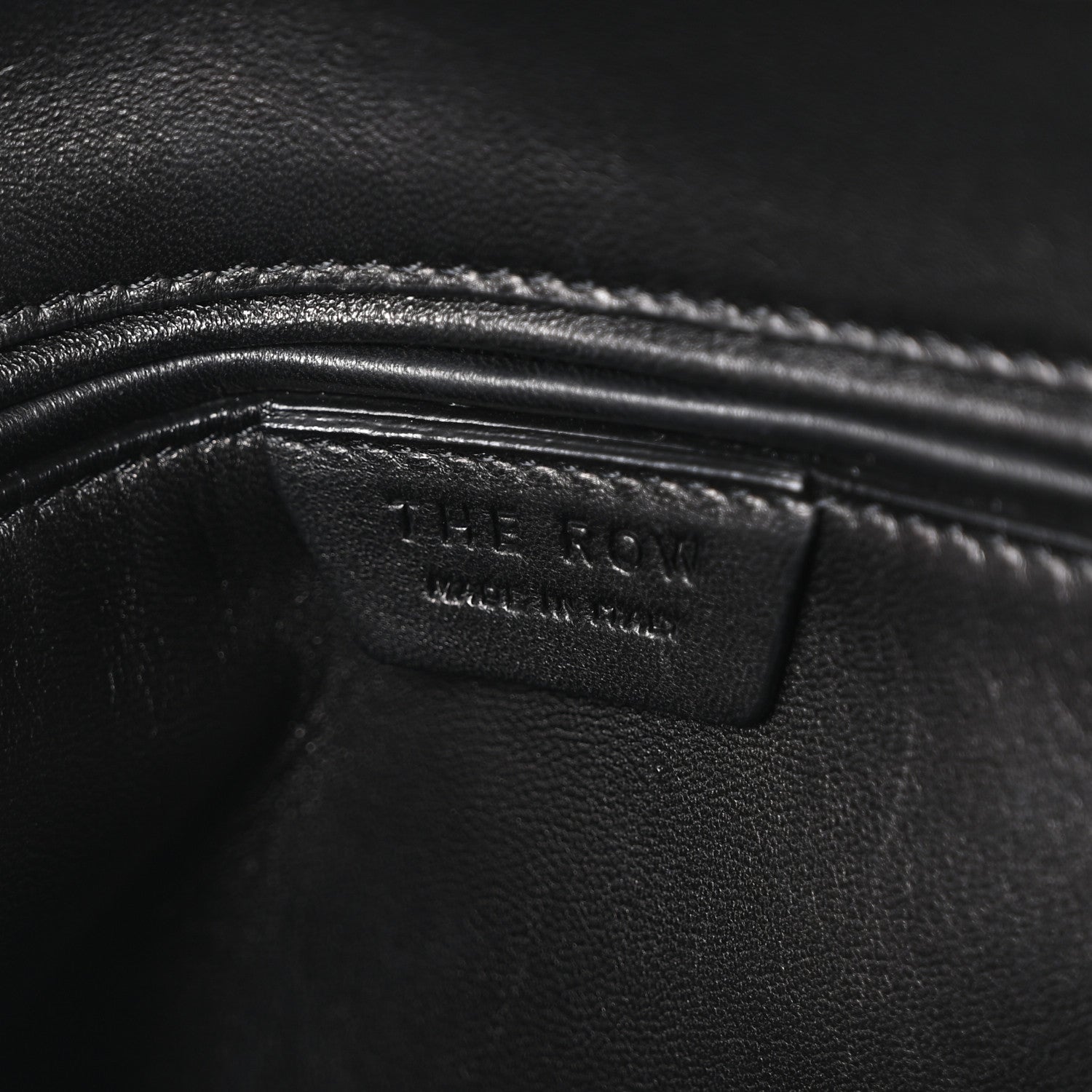 The Row Matte Grained Calfskin Agnes Bag Black 6 of 9