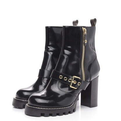 Louis Vuitton Patent Calfskin Star Trail Boots 40 Black 3 of 9