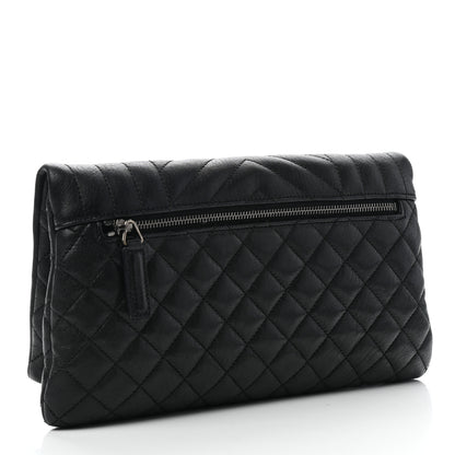 Saint Laurent Calfskin Tri-quilt Monogram West Hollywood Clutch Black 3 of 8