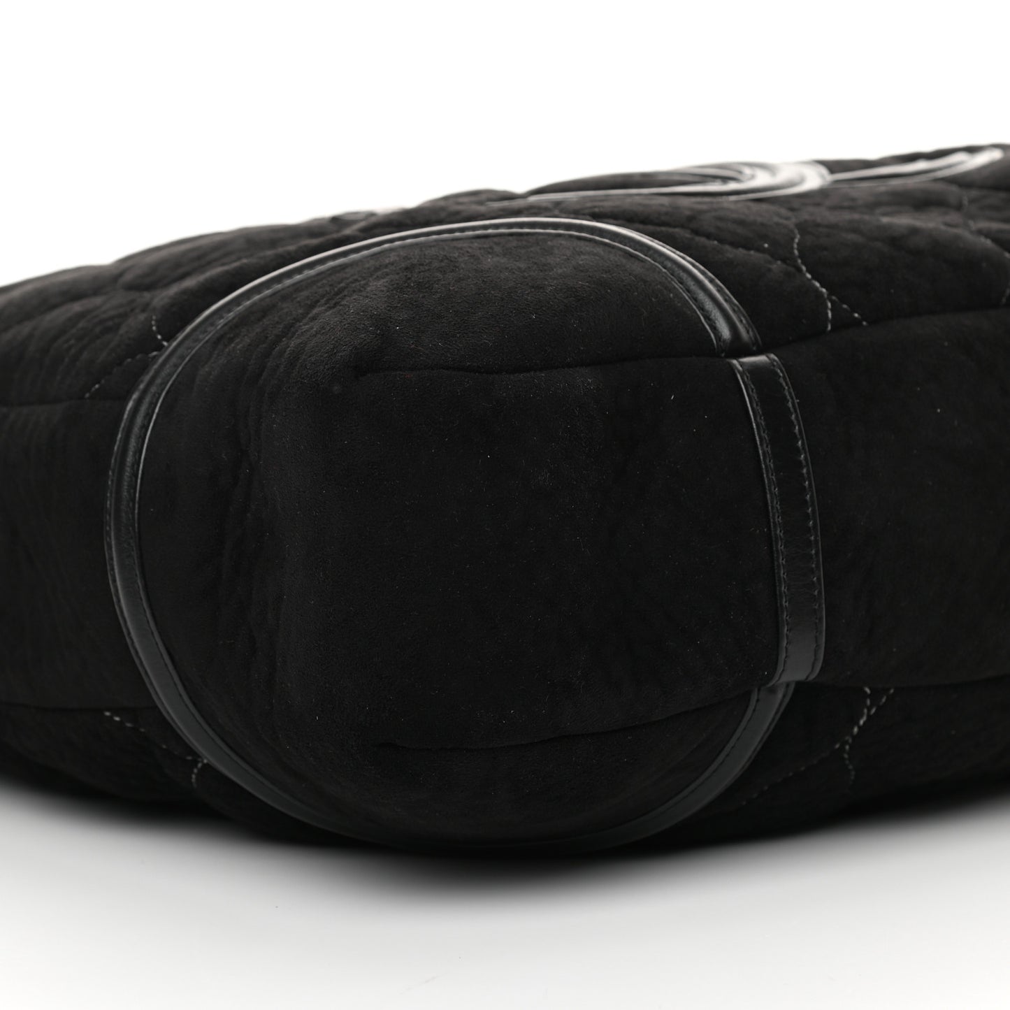 Microsuede Quilted Rodeo Drive Hobo Black