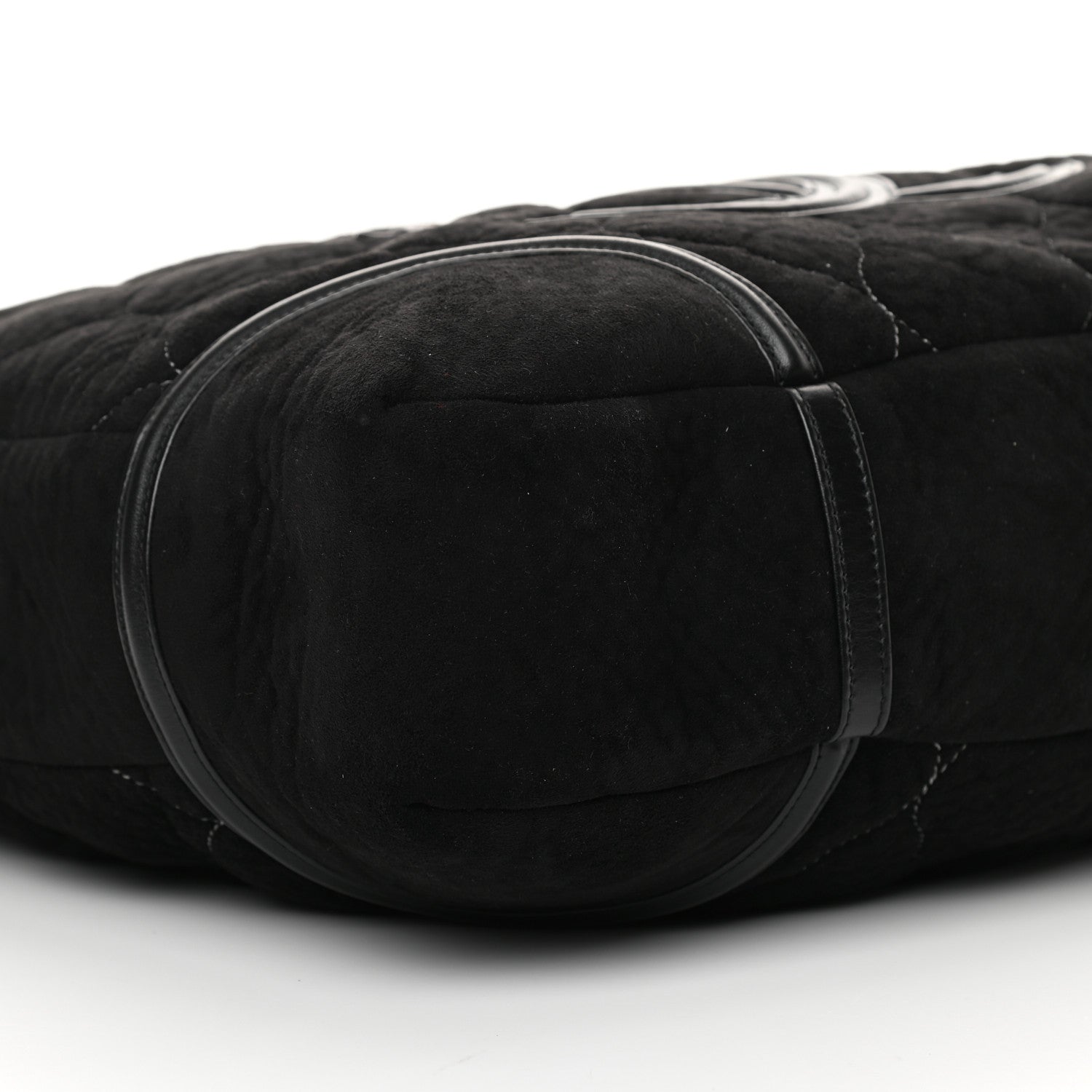 Chanel Microsuede Quilted Rodeo Drive Hobo Black 10 of 11