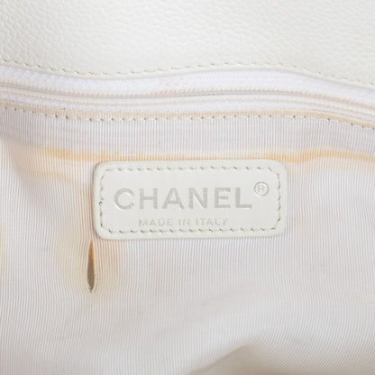 Chanel Caviar Quilted Grand Shopping Tote GST White 7 of 8