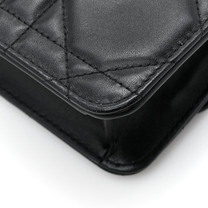 Christian Dior Lambskin Macrocannage Miss Caro Pouch With Chain Black 11 of 12