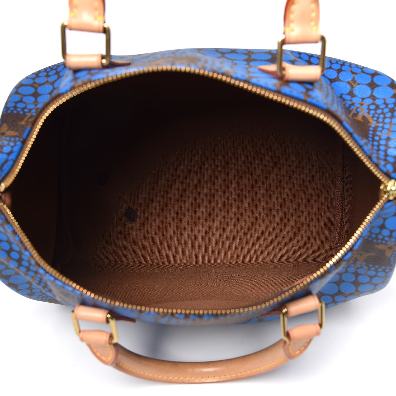 Louis Vuitton Monogram Kusama Town Speedy 30 Blue 5 of 13