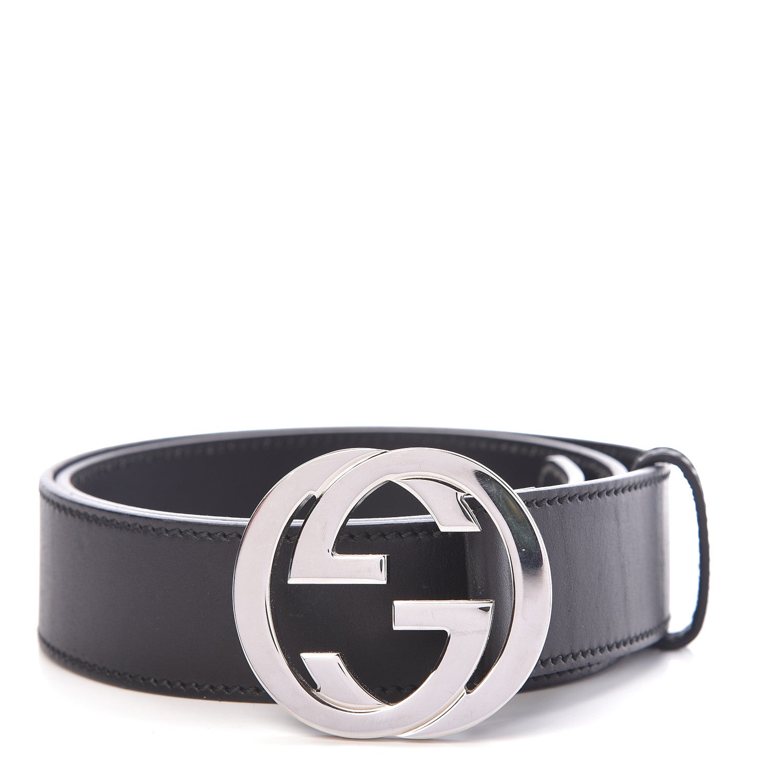 Gucci Calfskin Interlocking G 40mm Belt 90 36 Black 1 of 6