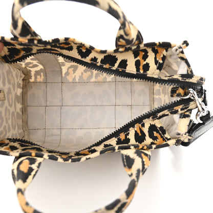 Marc Jacobs Cotton Canvas Leopard Print Mini The Traveler Tote Bag 5 of 11
